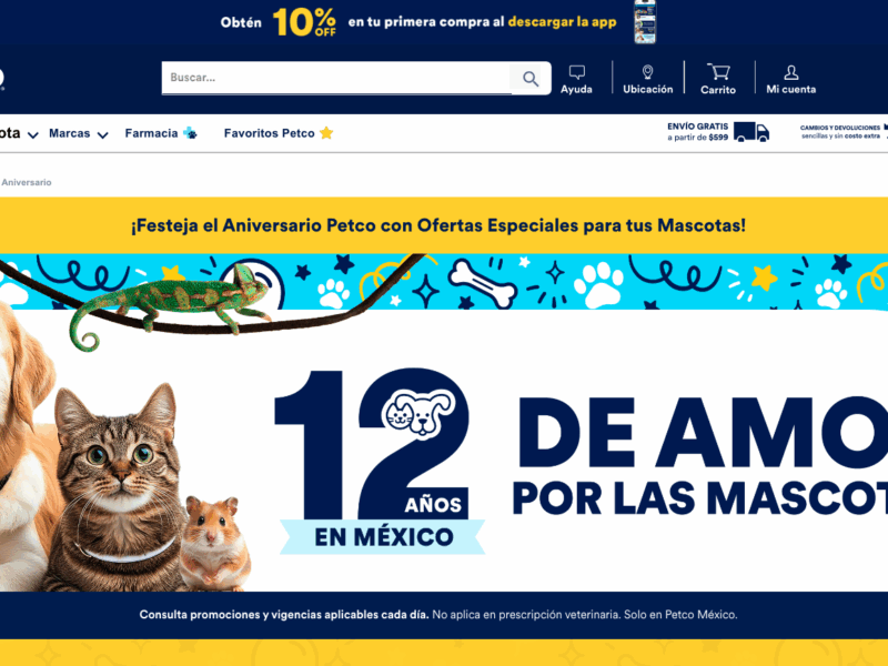 petco mexico aniversario 12 años