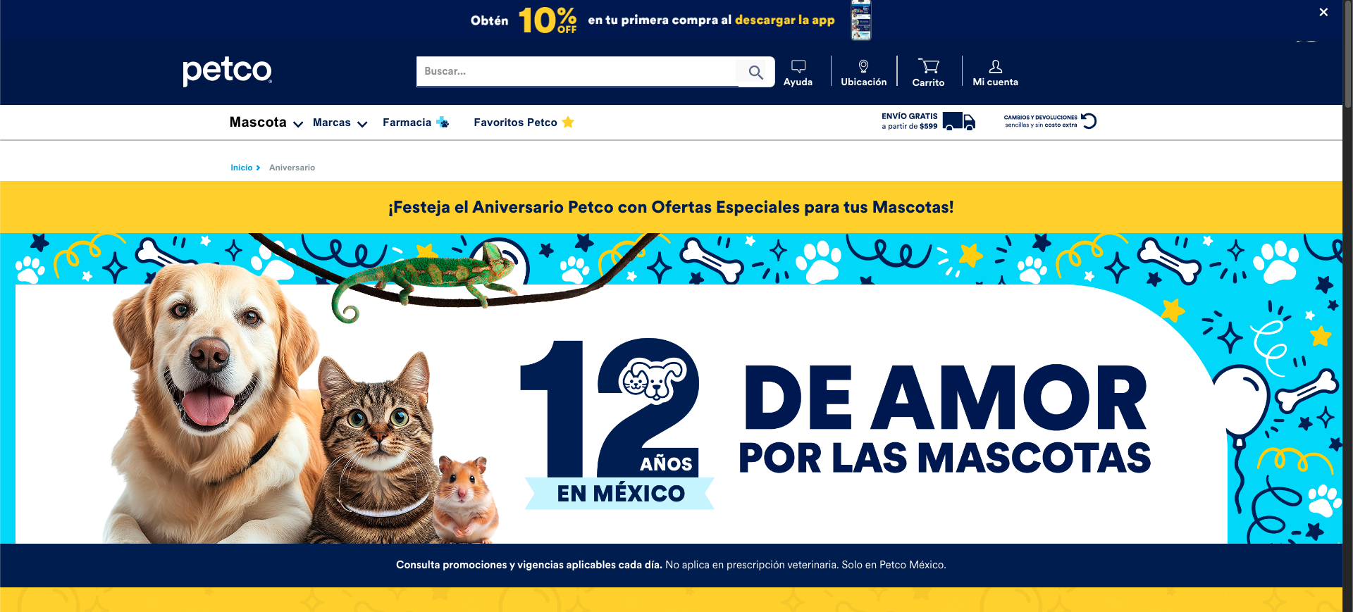 petco mexico aniversario 12 años